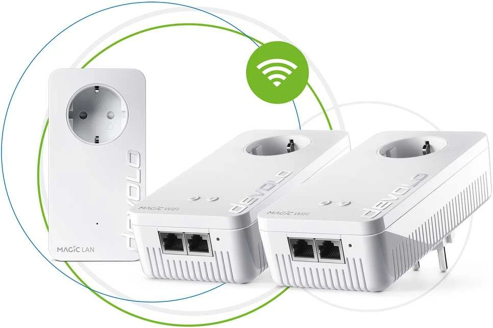 Maršrutizatorius Devolo Ag devolo Magic 2 WiFi ac Next Multiroom Kit 2400Mbit, Powerline+WLAN, 5x LAN, Mesh