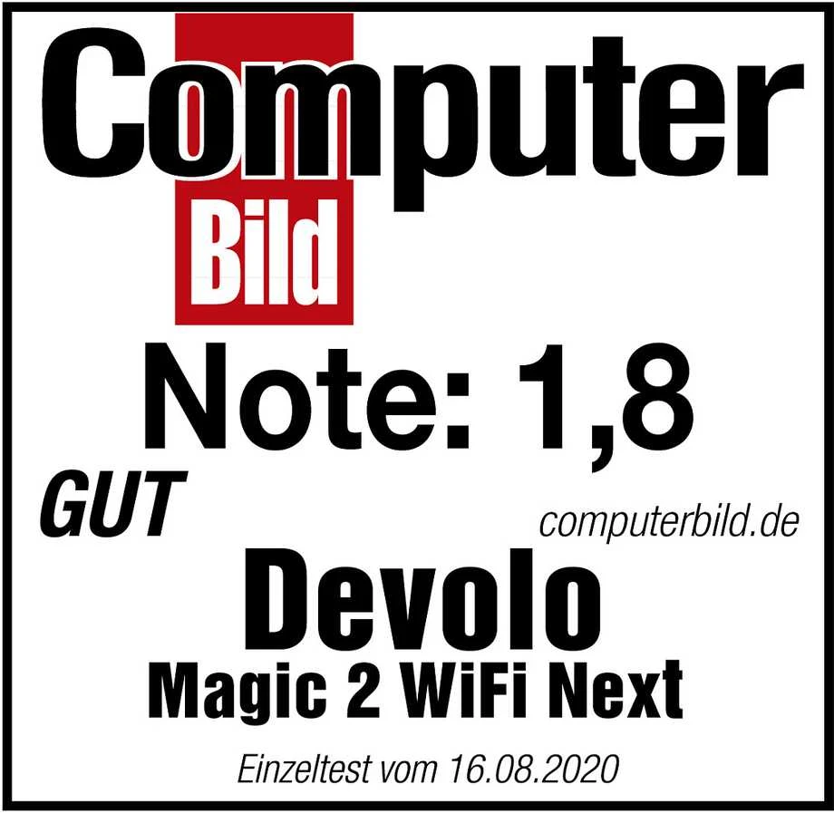 devolo Magic 2 WiFi Next įvertinimo ženklas