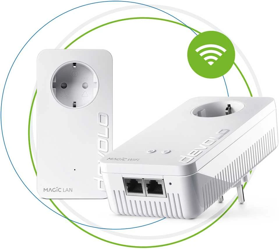 Maršrutizatorius Devolo Ag devolo Magic 2 WiFi ac Next Starter Kit 2400Mbit, Powerline+WLAN, 3x LAN, Mesh