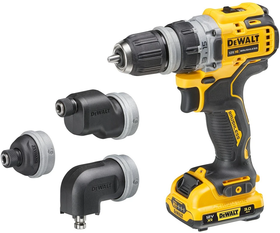 Suktuvas-gręžtuvas DeWalt DCD703L2T-QW; 12 V; 2x3,0 Ah akum.