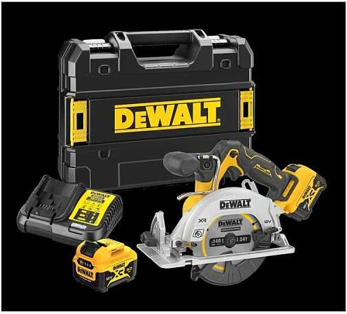 Akumuliatorinis diskinis pjūklas DeWalt DCS512P2-QW; 12 V; 2x5,0 Ah akum.