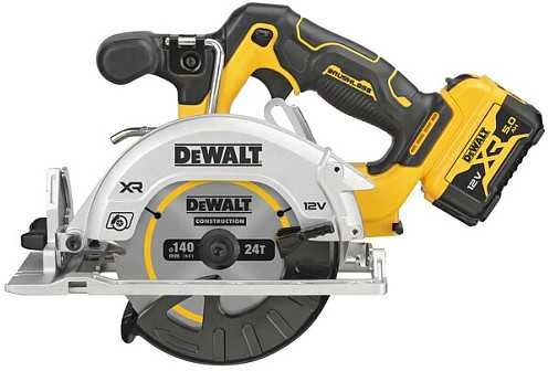 Akumuliatorinis diskinis pjūklas DeWalt DCS512P2-QW; 12 V; 2x5,0 Ah akum.