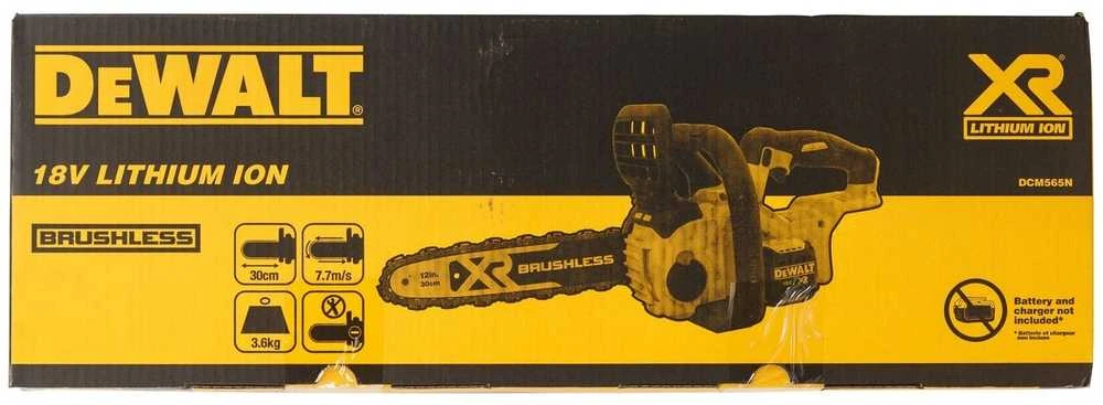 DEWALT akumuliatorinis grandininis pjūklas  DCM565N-XJ - 18V - 30 cm be akumuliatoriaus ir kroviklio