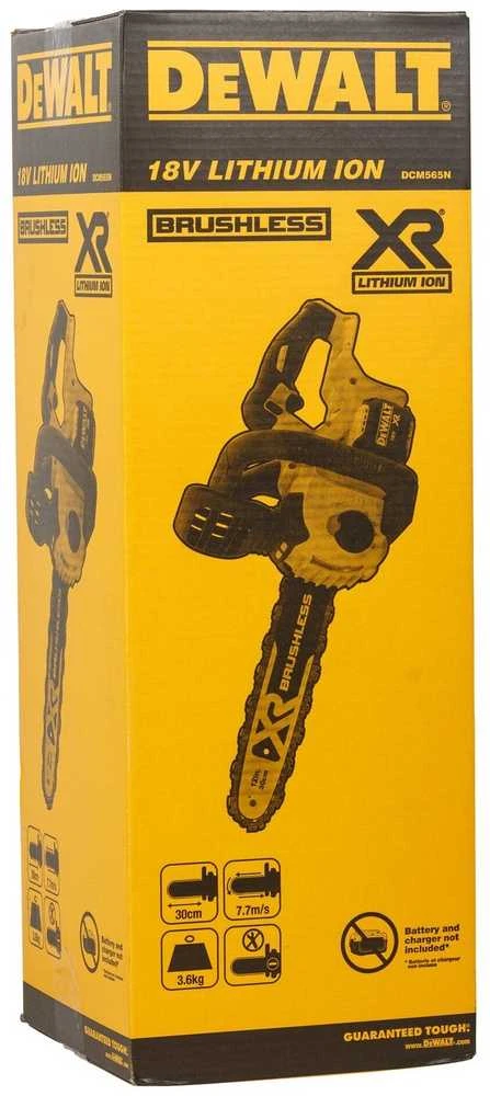 DEWALT akumuliatorinis grandininis pjūklas  DCM565N-XJ - 18V - 30 cm be akumuliatoriaus ir kroviklio