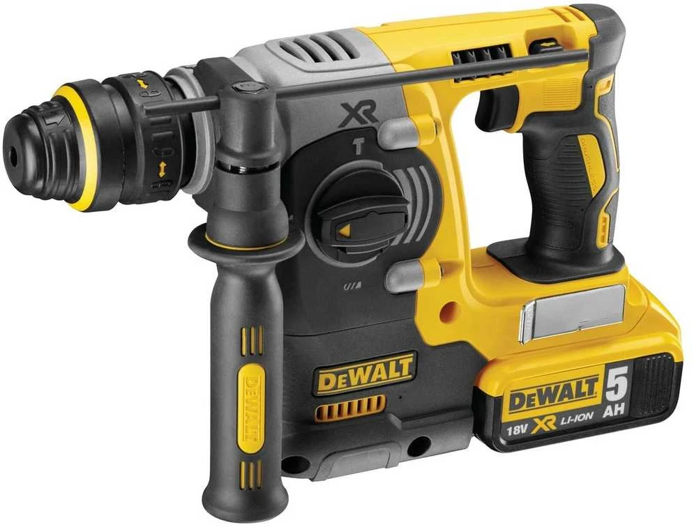 DEWALT SDS-PLUS GRĘŽIMO KJŪKAS 18V 2.1J 2 x 5.0Ah XR LI-ION BE šepetėlių + LAIKIKLIS DCH274P2T
