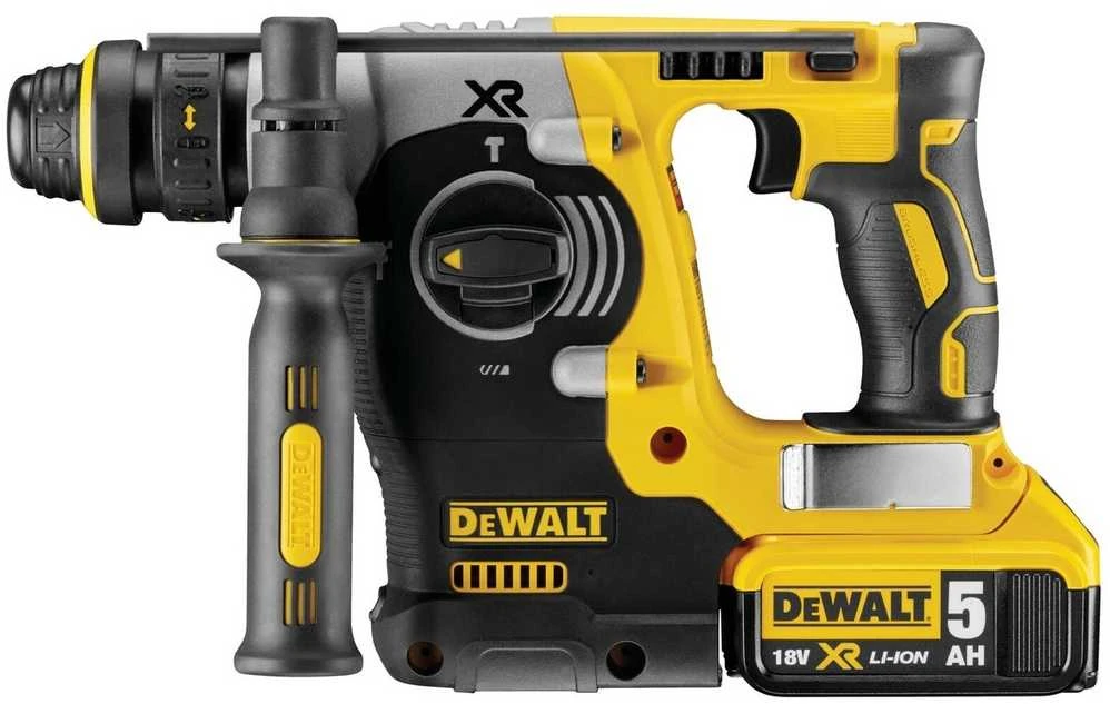 DEWALT SDS-PLUS GRĘŽIMO KJŪKAS 18V 2.1J 2 x 5.0Ah XR LI-ION BE šepetėlių + LAIKIKLIS DCH274P2T