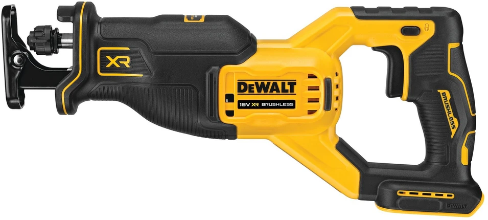 Tiesinis pjūklas DeWalt DCS382N-XJ; 18 V (be akumuliatoriaus ir pakrovėjo)