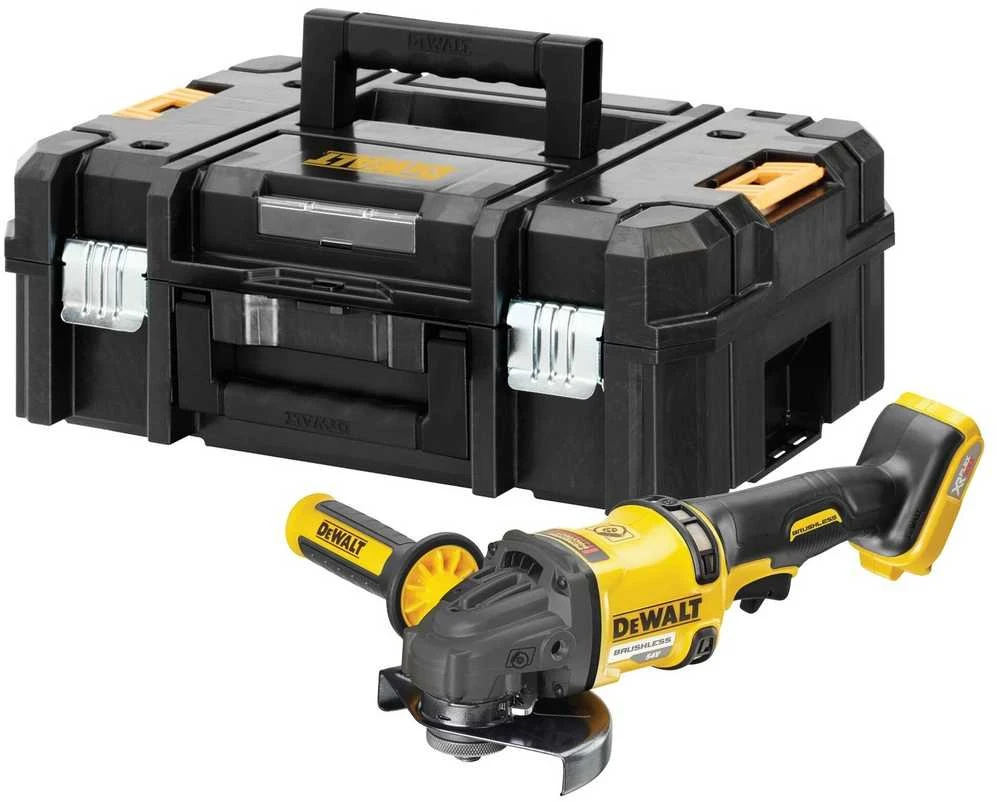 Kampinis šlifuoklis DeWalt DCG418NT-XJ FlexVolt; 54 V (be akumuliatoriaus ir pakrovėjo)