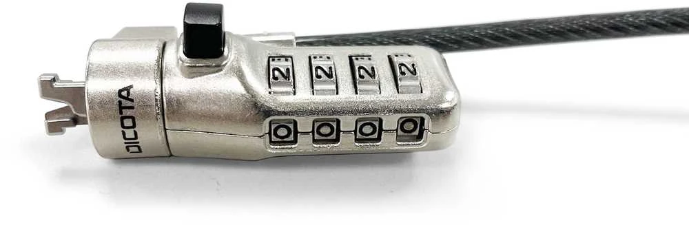 DICOTA apsaugos kabelis N-Lock, kombinuotas, atstatomas, 2,5x6 mm lizdas, vienas