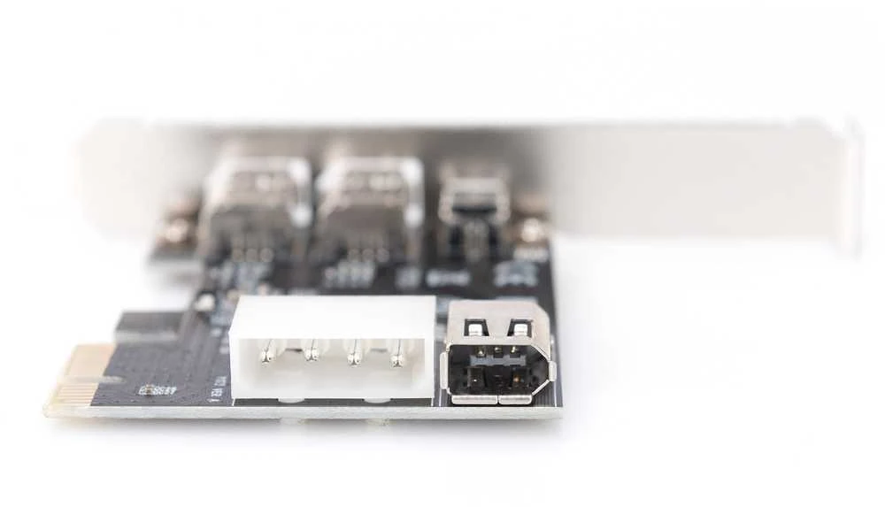 Assmann Electronic DIGITUS IEEE 1394a sąsajos kortelė PCIexpress 3 prievadas 1x int. 2x išorinis Uostai
