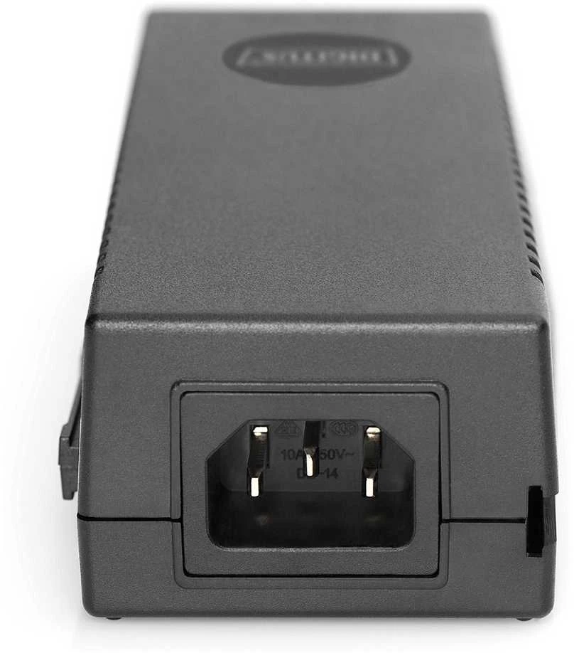 Digitus 10 Gigabit Ethernet PoE+ Injektor, 802.3at, 30 W, PoE-Injektor - juodas