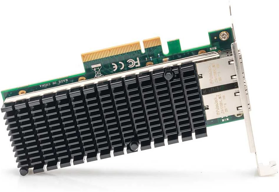 Digitus Skaitmenas | 10Gbps dviejų prievadų Ethernet serverio adapteris PCIe X8, Intel X540 BT2 | DN-10163
