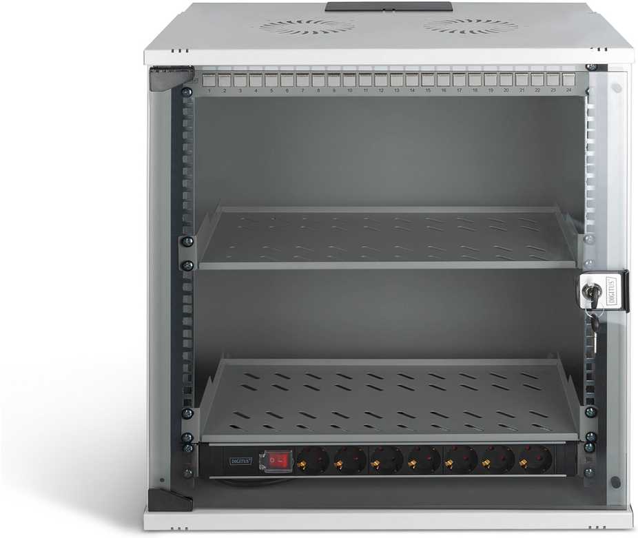 Spinta Digitus DIGITUS Netzwerk-Set 483 mm (19'') - 12HE, 540x400 mm (BxT)we