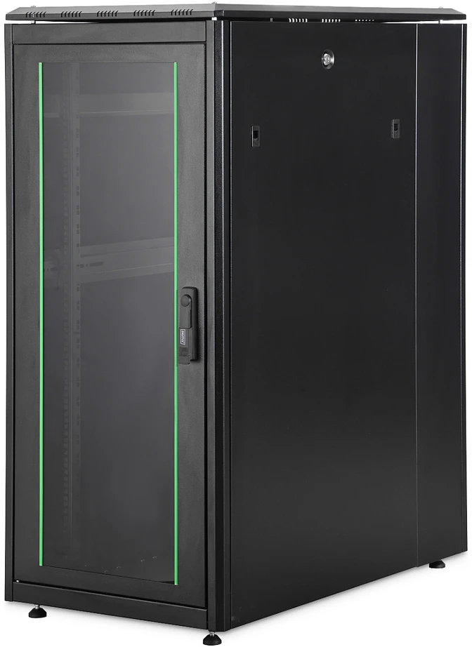 Spinta DIGITUS 26HE szafa serwerowa Unique Server-N 1342x600x1000 szklana