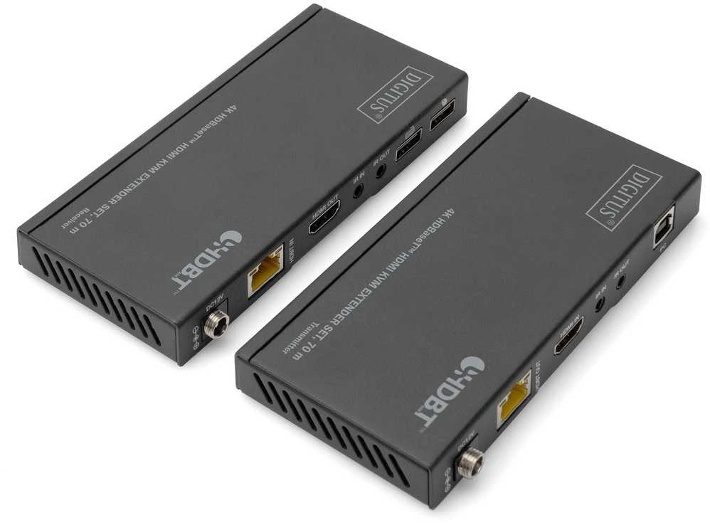 Assmann Electronic DIGITUS HDBaseT HDMI KVM plėstuvas 4K/30Hz 70m 10.2 Gbps HDCP 2.2