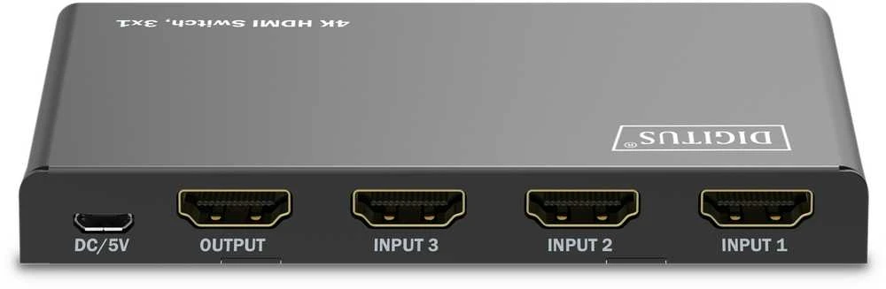 Digitus 3x1 HDMI komutatorius su priekiniais lizdais