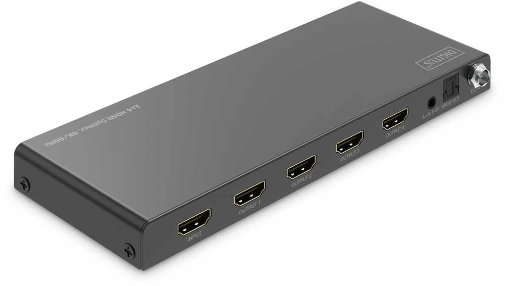 Digitus 1x4 HDMI daliklis su jungčių skydeliu