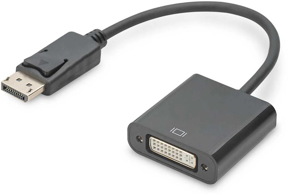 Adapteris AV Digitus Adap Activ DP to DVI juodas