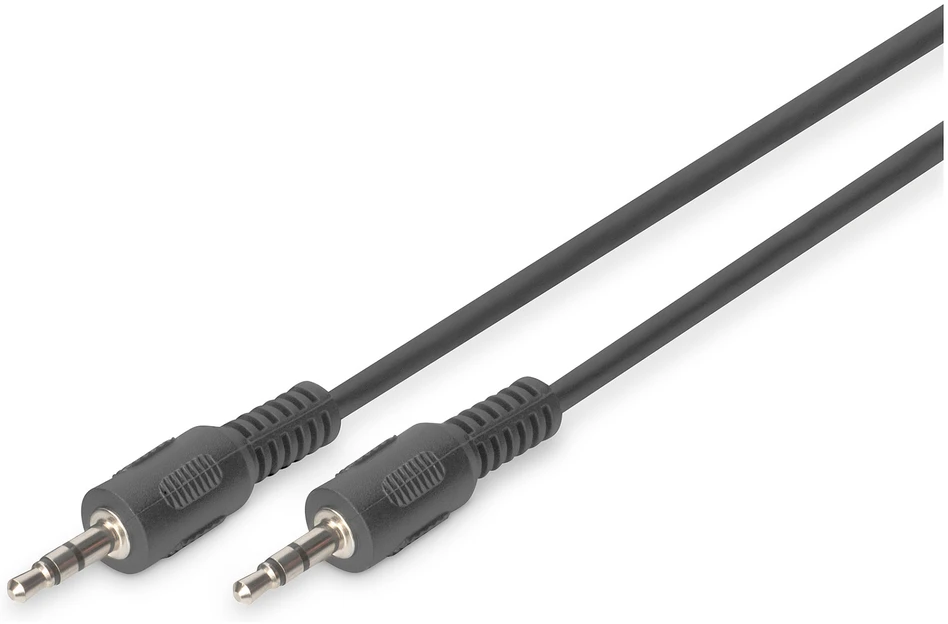 Digitus ASSMANN Audio pajungimo laidas, stereo 3.5mm, 2.50m, CCS, 2x0.10/10, M/M juodas, AK-510100-025-S