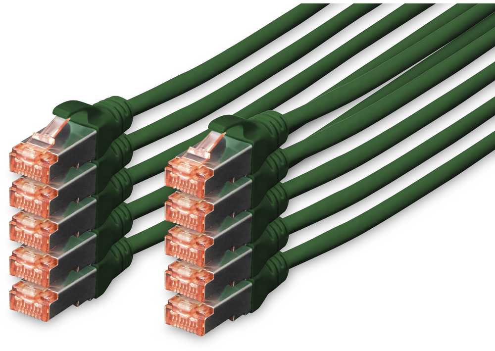 Digitus Pečkordas CAT6, S-FTP, 2m, žalia, 10 vienetų (DK- 1644- 020- G- 10)