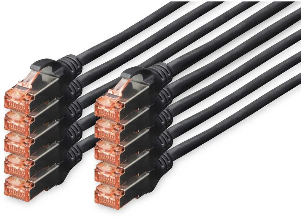 Digitus DK-1644-050-BL-10 tinklo kabelis Juoda 5 m Cat6 S/FTP (S-STP)