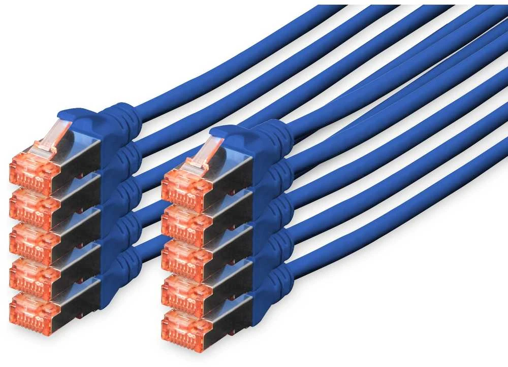 Digitus DK-1644-050-B-10 tinklo kabelis Mėlyna 5 m Cat6 S/FTP (S-STP)