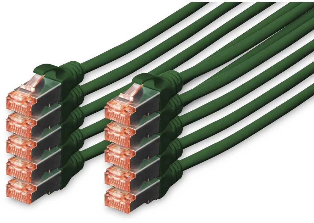 Digitus Patchcord CAT6, S-FTP, 5m, žalias, 10 vienetų (DK-1644-050-G-10)
