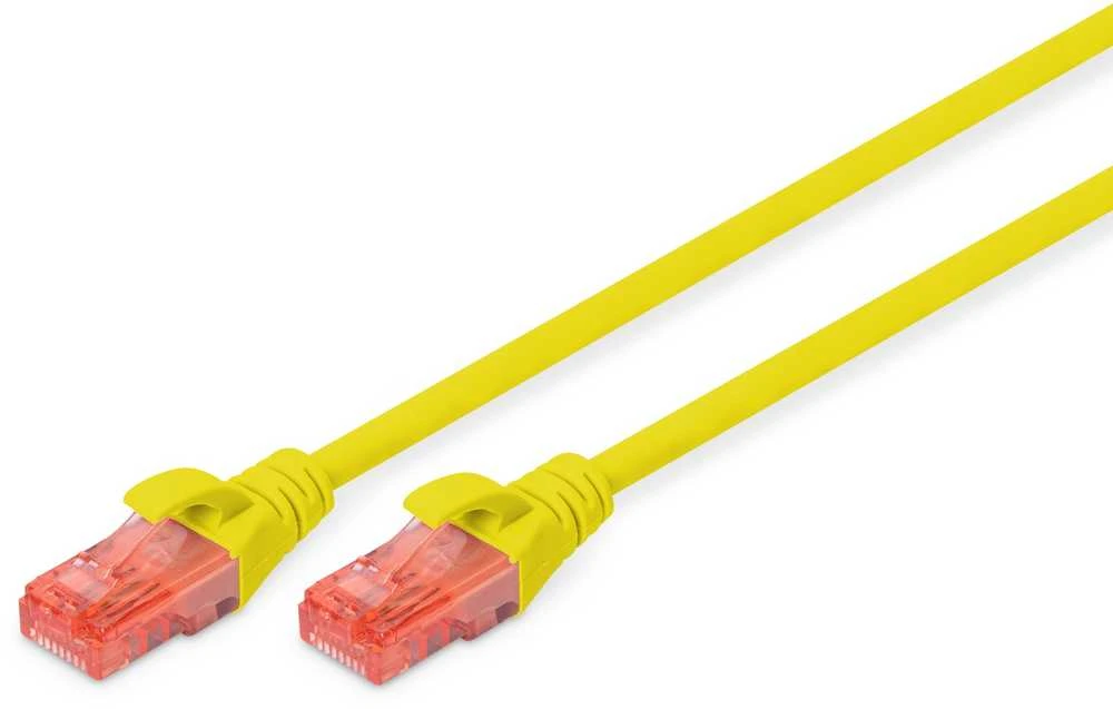 DIGITUS UTP LAN kabelis, patch 6 cat, 0.25m, geltonas, 2xRJ45, DK-1617-0025/Y