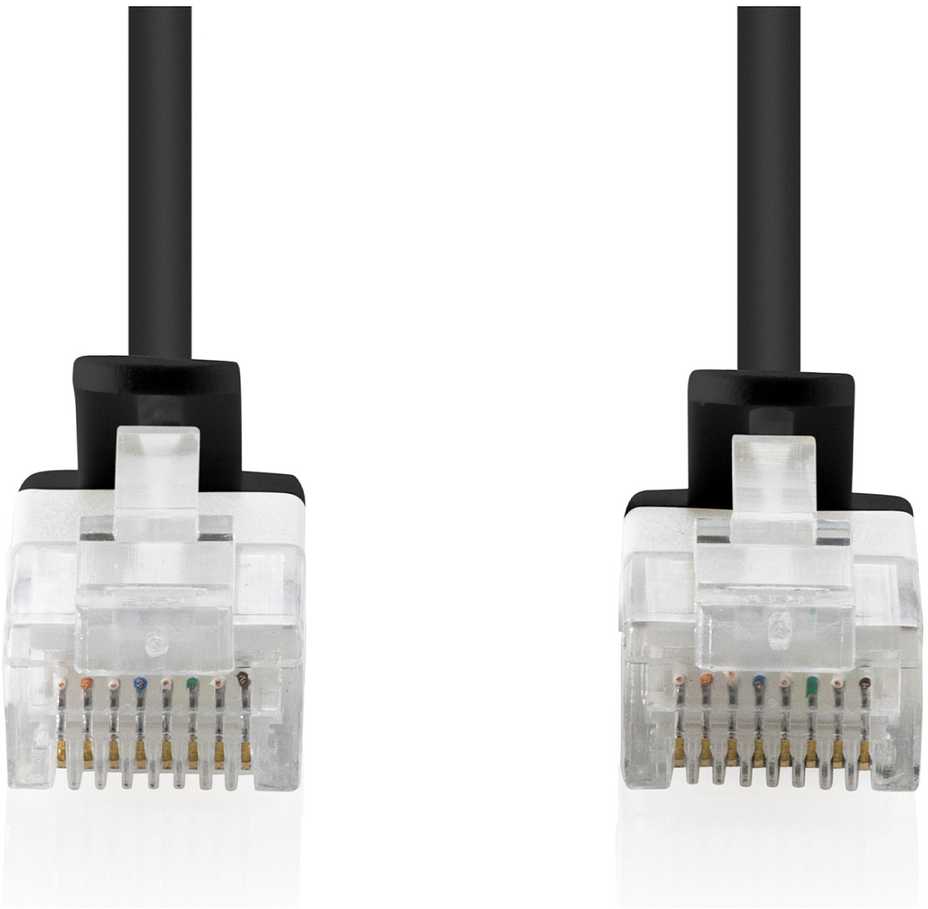 Digitus Patchcord Slim Cat.6 U/UTP LSZH 2m juoda 10 vnt. (DK-1618-020S-BL-10)
