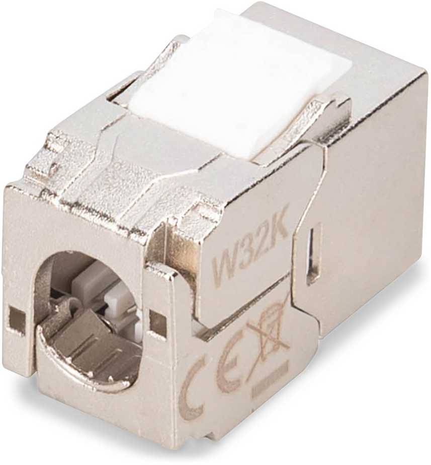 „Digitus Compact CAT 6A Keystone“ modulis, ekranuotas, montavimo jungtis be įrankių