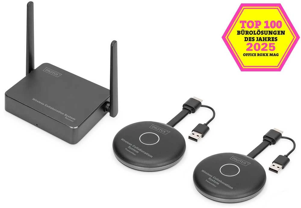 „Assmann“ elektroninė DIGITUS belaidė bendradarbiavimo sistema HDMI 2x TX 1x RX