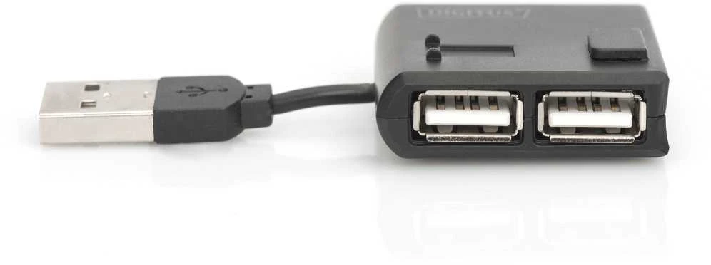 Assmann Electronic DIGITUS USB2.0 šakotuvas 4 prievadų 4xUSB A /F USB B mini F be maitinimo šaltinio, įskaitant. USB kabelis A/B mini
