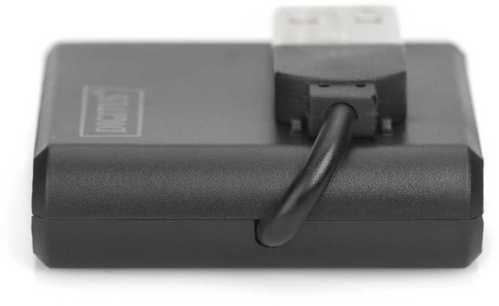 Assmann Electronic DIGITUS USB2.0 šakotuvas 4 prievadų 4xUSB A /F USB B mini F be maitinimo šaltinio, įskaitant. USB kabelis A/B mini