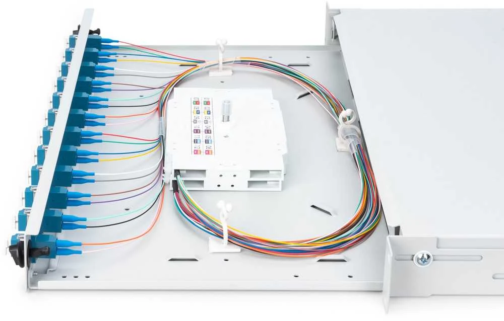 Digitus DIGUTUS LWL Spleibox 1HE bestckt 12x LC DX OS2 grau