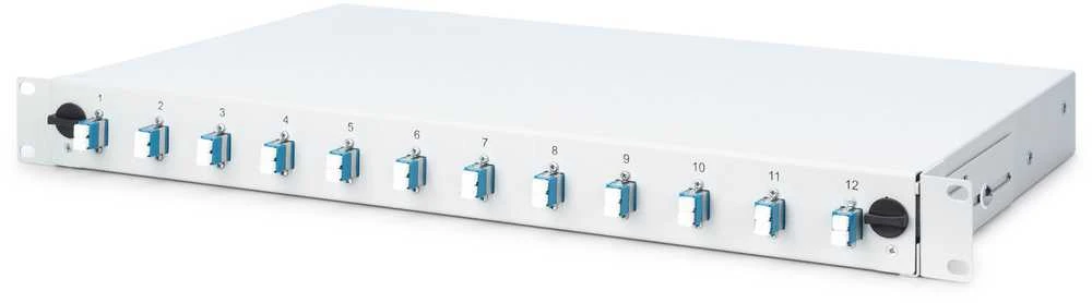 Digitus DIGUTUS LWL Spleibox 1HE bestckt 12x LC DX OS2 grau