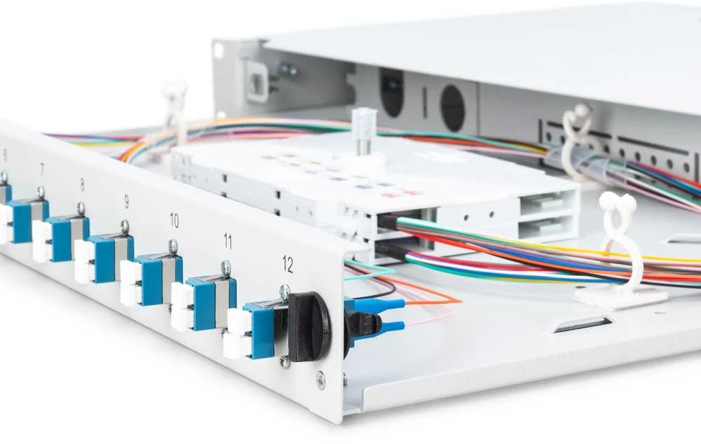 Digitus DIGUTUS LWL Spleibox 1HE bestckt 12x LC DX OS2 grau