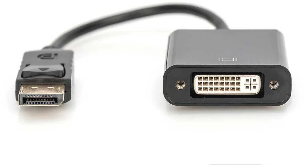 Assmann Electronic ASSMANN DisplayPort adapterio laidas DP - DVI 24+5 M/F 0.15m su blokavimu DP 1.1a suderinamas su CE bl