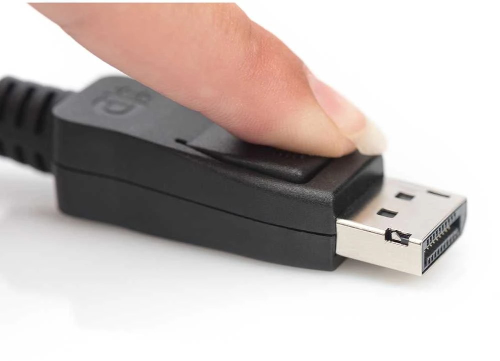 Assmann Electronic ASSMANN DisplayPort prijungimo kabelis DP M/M 5m su užraktu UHD 8K Vers. 1,3/1,4 mlrd
