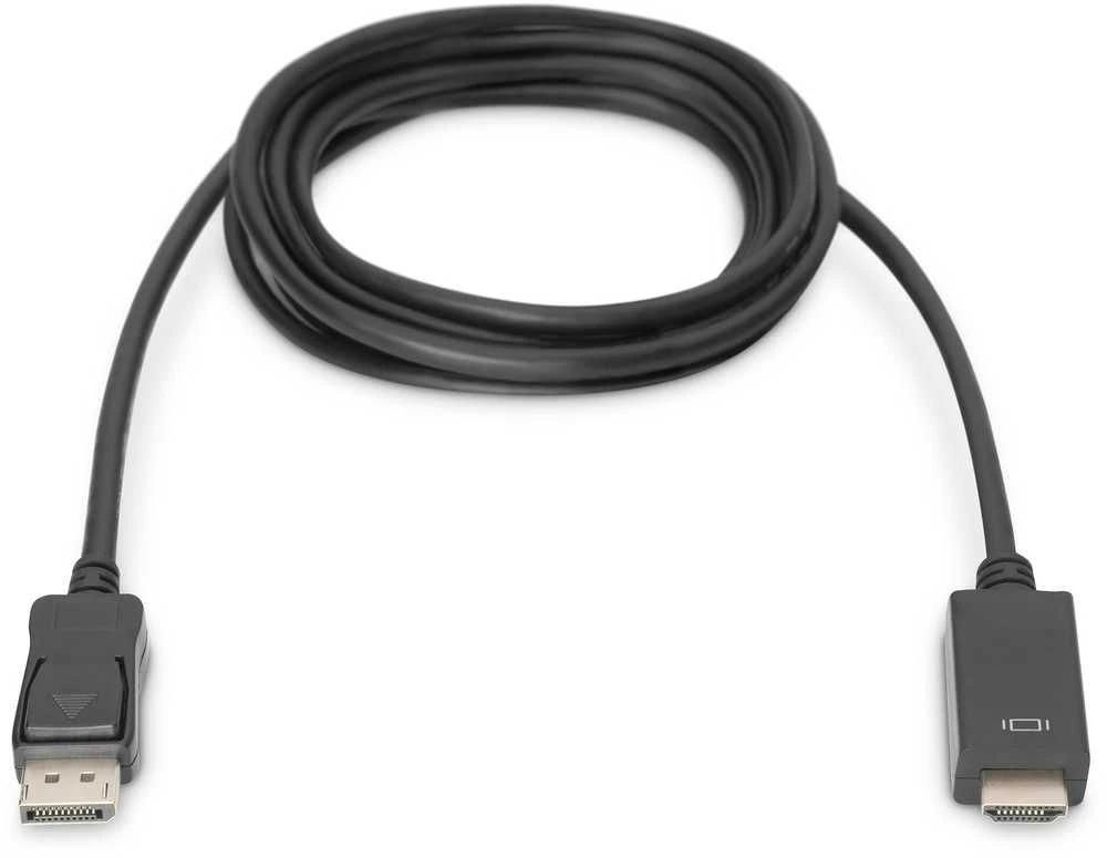 Assmann Electronic DIGITUS DisplayPort Adapteris Cable DP - HDMI Type A St / St 2.0m w / War. DP 1.2 HDMI 2.0 4K / 60Hz CE juodas