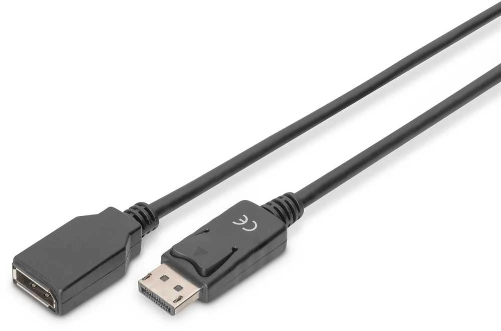 Assmann Electronic ASSMANN DisplayPort ilgintuvas AWG 28 2xshielded juodas DP M/DP F 2m