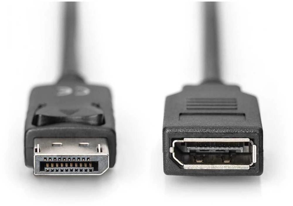 Assmann Electronic ASSMANN DisplayPort ilgintuvas AWG 28 2xshielded juodas DP M/DP F 2m