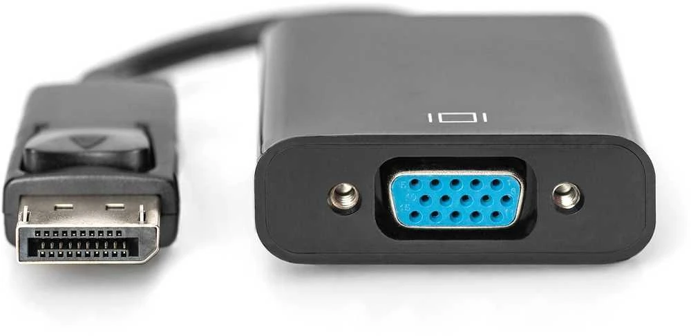 Assmann Electronic DIGITUS DisplayPort adapterio laidas DP - HD15 M/F 0.15m su blokavimu DP 1.1a suderinamas su CE bl