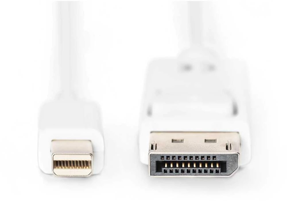 Assmann Electronic ASSMANN kabelis mini DisplayPort kištukas prie displayPort kištukas 2m dvigubas ekranavimas baltas