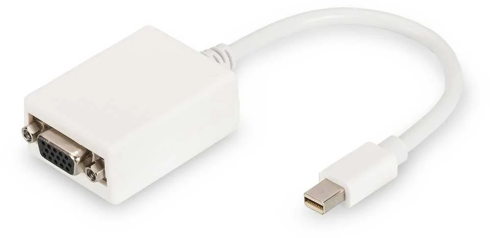 DisplayPort – VGA adapteris Digitus by Assmann DB-340407-001-W Balta Juoda 15 cm