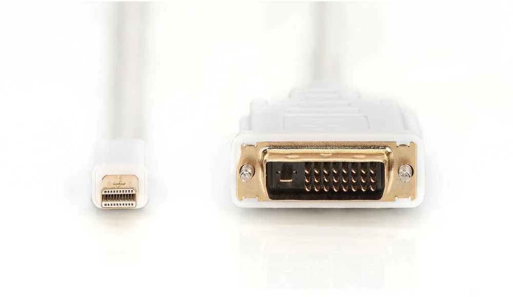 Assmann Electronic ASSMANN DisplayPort adapterio kabelis mini DP - DVI(24+1) M/M 2.0m DP 1.1a suderinamas su CE wh