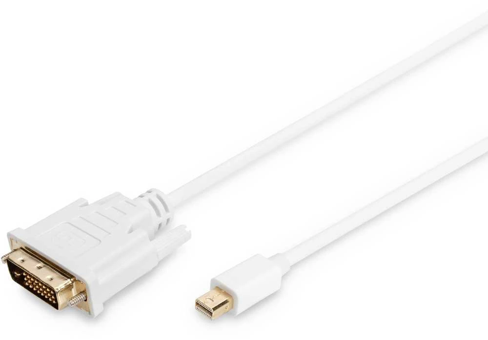 Assmann Electronic ASSMANN DisplayPort adapterio kabelis mini DP - DVI(24+1) M/M 2.0m DP 1.1a suderinamas su CE wh