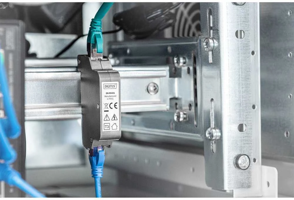 „Digitus“ | „PoE“ viršįtampių apsauga, RJ45 | DN-95421 | Lizdų kiekis: 1