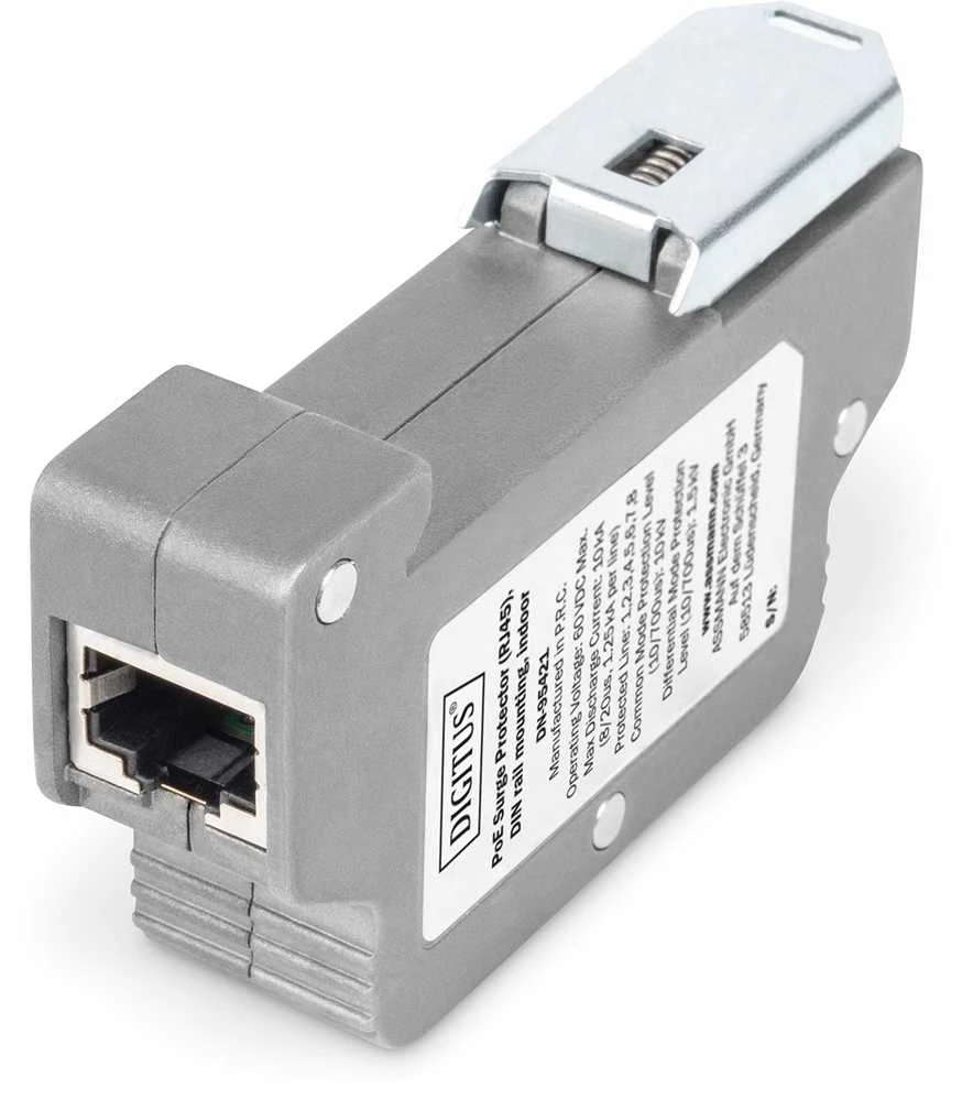 „Digitus“ | „PoE“ viršįtampių apsauga, RJ45 | DN-95421 | Lizdų kiekis: 1