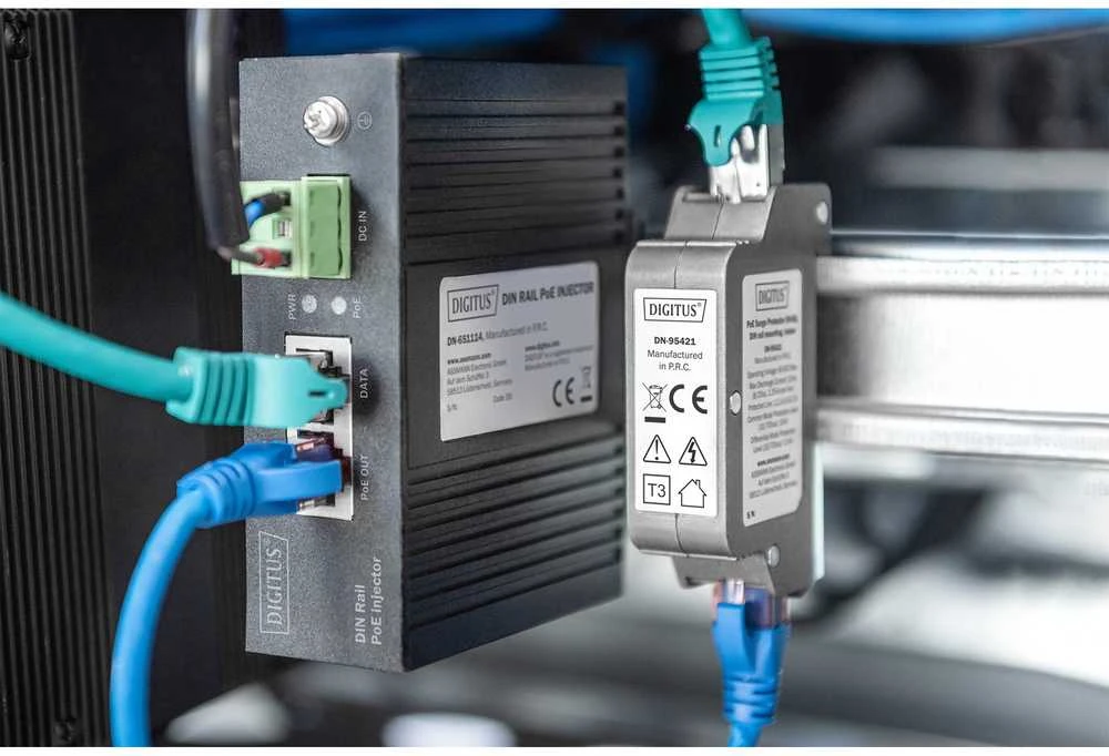 „Digitus“ | „PoE“ viršįtampių apsauga, RJ45 | DN-95421 | Lizdų kiekis: 1