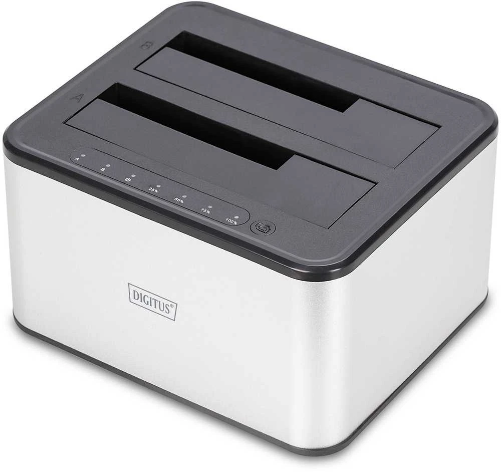 „Digitus USB 3.0“ dviguba SATA HDD prijungimo stotis 2,5"/3,5"